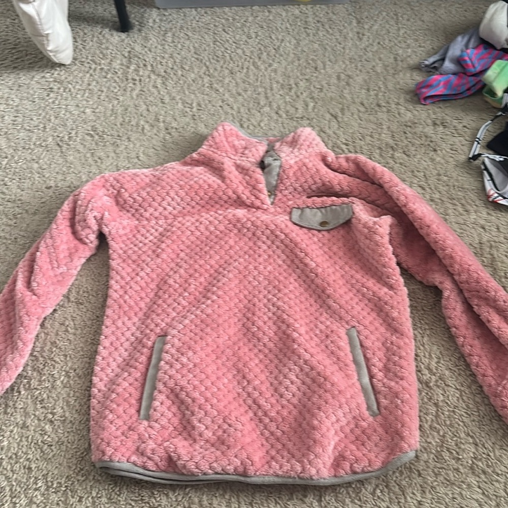 Simply Southern Pink Fleece Youth Large